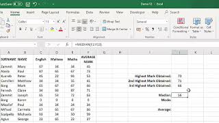 Demo 12: Statistical Functions