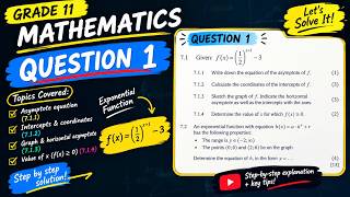 Grade 11 Mathematics | Question 1: Exponential Functions – Full Exam Solution