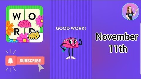 WordBrain Space Brain Event November 11, 2022 Answers