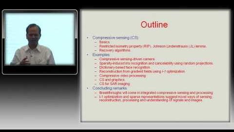 Rama Chellappa - Compressive Sensing: Is It the Next Best Hope for Computer Vision?