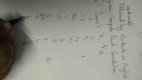 Rank correlation - equal or repeated rank