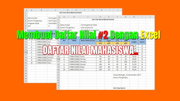 Membuat Daftar Nilai #2 Mahasiswa dengan Excel