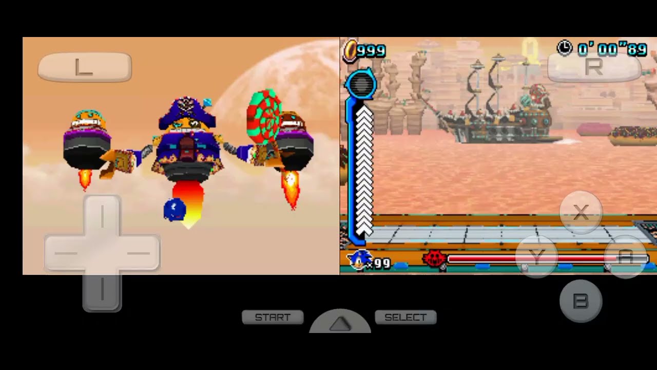 Sonic colors DS second boss speedrun with cheat codes - YouTube