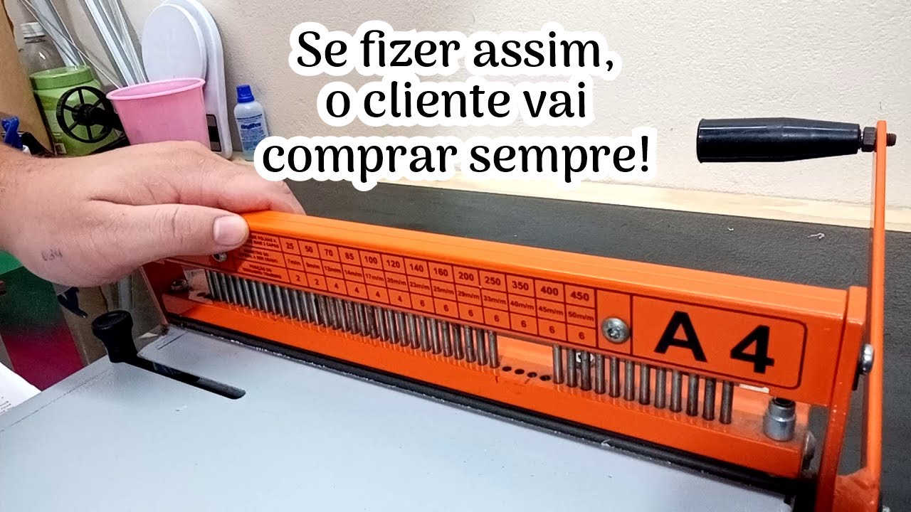 COMO TIRAR OS PINOS NA ENCADERNADORA ESPIRAL - COMO DEIXAR A SUA ENCADERNAÇÃO MAIS BONITA