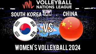 SOUTH KOREA vs CHINA | Women's VNL 2024 | LIVE Scoreboard