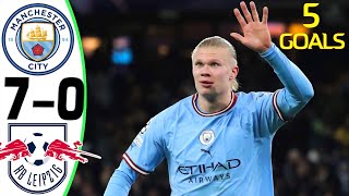 Manchester City vs RB Leipzig 7-0 - All Goals and Highlights - 2023 🤯 Erling Haaland