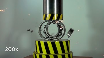 HYDRAULIC PRESS VS THE BIGGEST BEARING BALL
