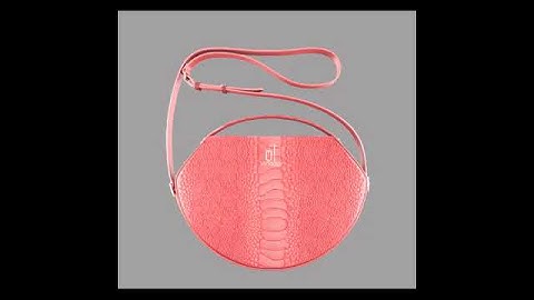 3D bag with red ostrich -  virtual model presentation