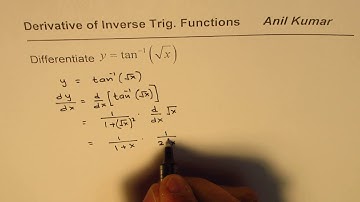 Differentiate Tan inverse Trig Function with chain rule