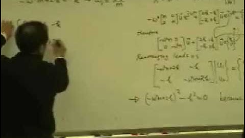 [Lecture 13-6: Multi Degree of Freedom System2] Mechanical Vibration by Prof. Yang-Hann Kim at KAIST