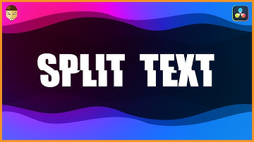 Split Text Title DaVinci Resolve
