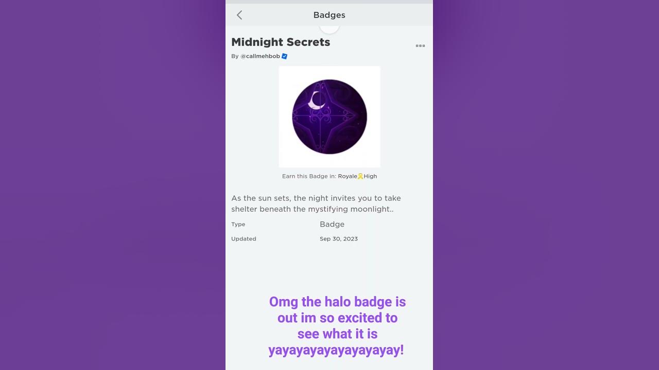 THE ROYALWEEN HALO BAGE IS REVEALED YAAAAY!!! YouTube