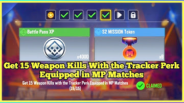 Call Of Duty Mobile Get 15 Weapon Kills With the Tracker Perk Equipped in MP Matches Task Complete