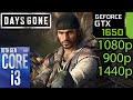 GTX 1650 | Days Gone | 1080p 900p 1440p | i3 10100f | PC Performance