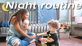 REALISTIC NIGHT TIME ROUTINE WITH A NEWBORN AND A TODDLER
