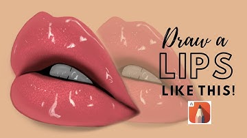 DrawZiee | GLOSSY LIP TUTORIAL | Autodesk SketchBook