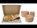 How to make Gift boxes in Eco style with round shape. Dimensions from 100 to 175 mm