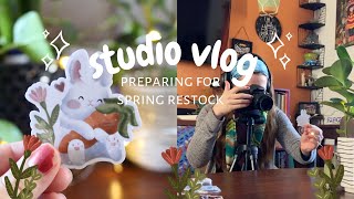studio vlog ❀ preparing for a spring shop restock