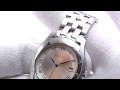 質屋1円スタート／グッチ(GUCCI) メンズ腕時計 GQ5500M SS Qz シルバー文字板 デイト付 径約35mm ボーイズサイズ 電池交換済 傷多 ベルト短 中古品 程度B