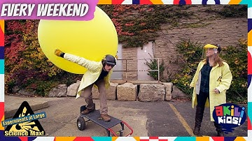 Science Max | The Human-Sized Balloon Powered Vehicle! | Akili Kids!