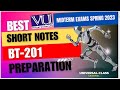 BT201 MIDTERM EXAM PREPARATION WITH NOTES || bt201 PAST PAPERS || bt201 SHORT NOTES