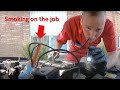 Guy tries to replace his own gaskets. Heres what went wrong. Homemade smoke machine, finds the leak.