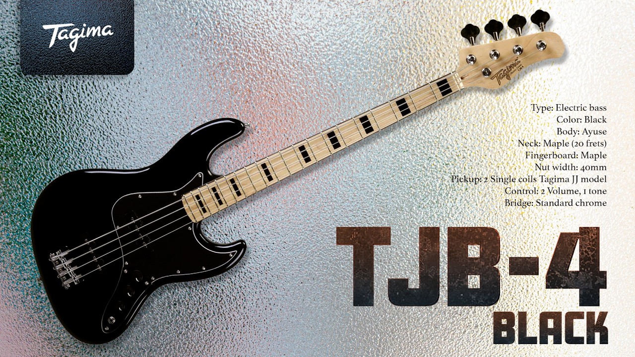 Tagima tjb アップグレード TJB-4 BLACK ベース / Tagima Guitars - YouTube