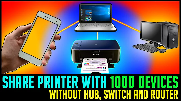 How to share printer in windows 10, 8 & 7 without hub, switch or router | Also Print from smartphone