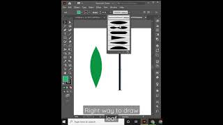 How to Draw a Perfect Leaf in Illustrator - Shorts Illustrator #shorts #illustrator