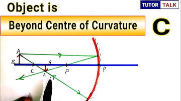 Ray Diagram - Concave Mirror | Object is beyond Centre of curvature | Image formation