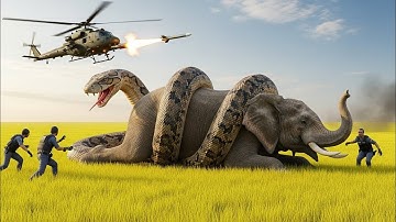  Brave Heroes Save Elephant from Giant Snake Attack | Shocking Elephant Rescue Mission
