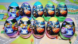 [surprise eggs  unboxing ] ROBO CAR POLI,CARS, surprise egg  Robo car, surprise egg cars  play video