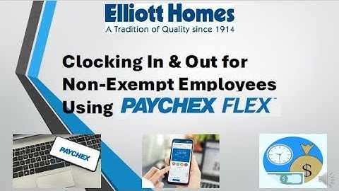 Clocking In & Out in Paychex Flex