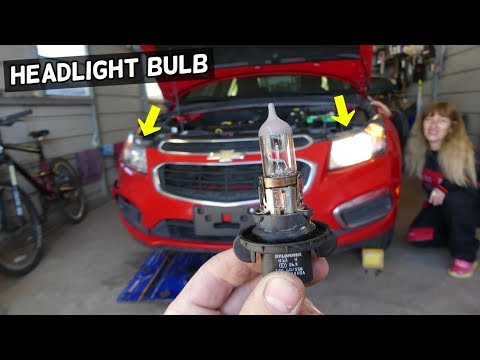 CHEVROLET CRUZE HEADLIGHT BULB REPLACEMENT. LOW BEAM HIGH BEAM HEADLIGHT BULB