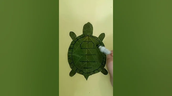 How to make leaf art / leaf craft / turtle / kolase daun #shorts #howto #leaf #leafart #kids #diy