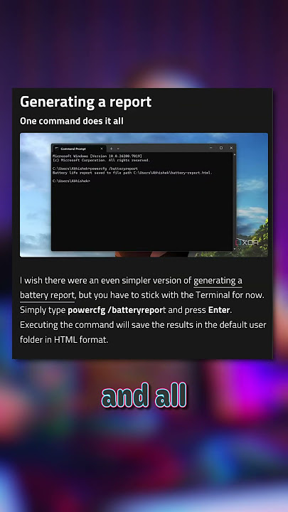 Windows Battery Report