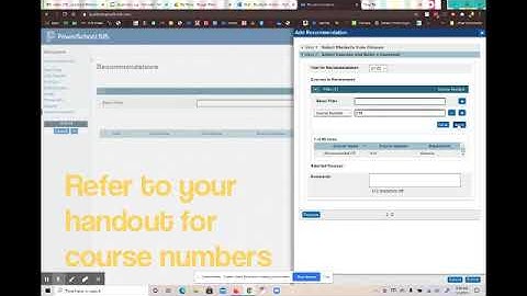 PowerSchool Teacher Recommendation Procedures
