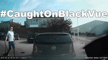 Forgotten Hand Brake Causes Accident #CaughtOnBlackVue