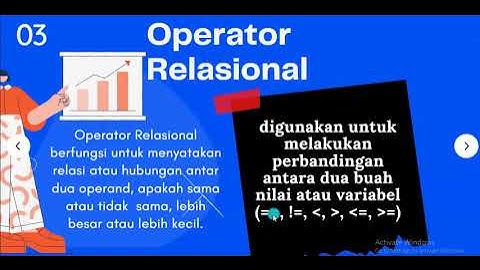 Vidio 6 Operator relasional dan operator logika dasar pemrograman budi ariadi fti uir