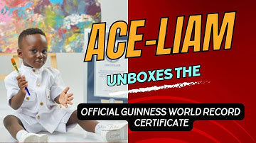 Unbox the official Guinness world record certificate for the youngest Artist with Ace-Liam
