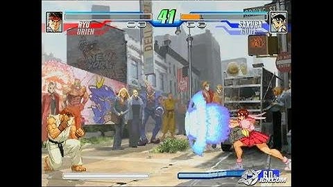 Capcom Fighting Evolution PlayStation 2 Gameplay - Ryu vs.
