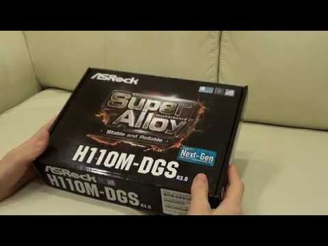 3) Материнская плата ASROCK H110M-DGS R3.0 с Kaby Lake из коробки.