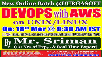 DEVOPS with AWS on UNIX/LINUX Online Training @ DURGASOFT
