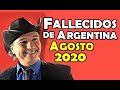 Figuras Fallecidas de Argentina en Agosto del 2020.