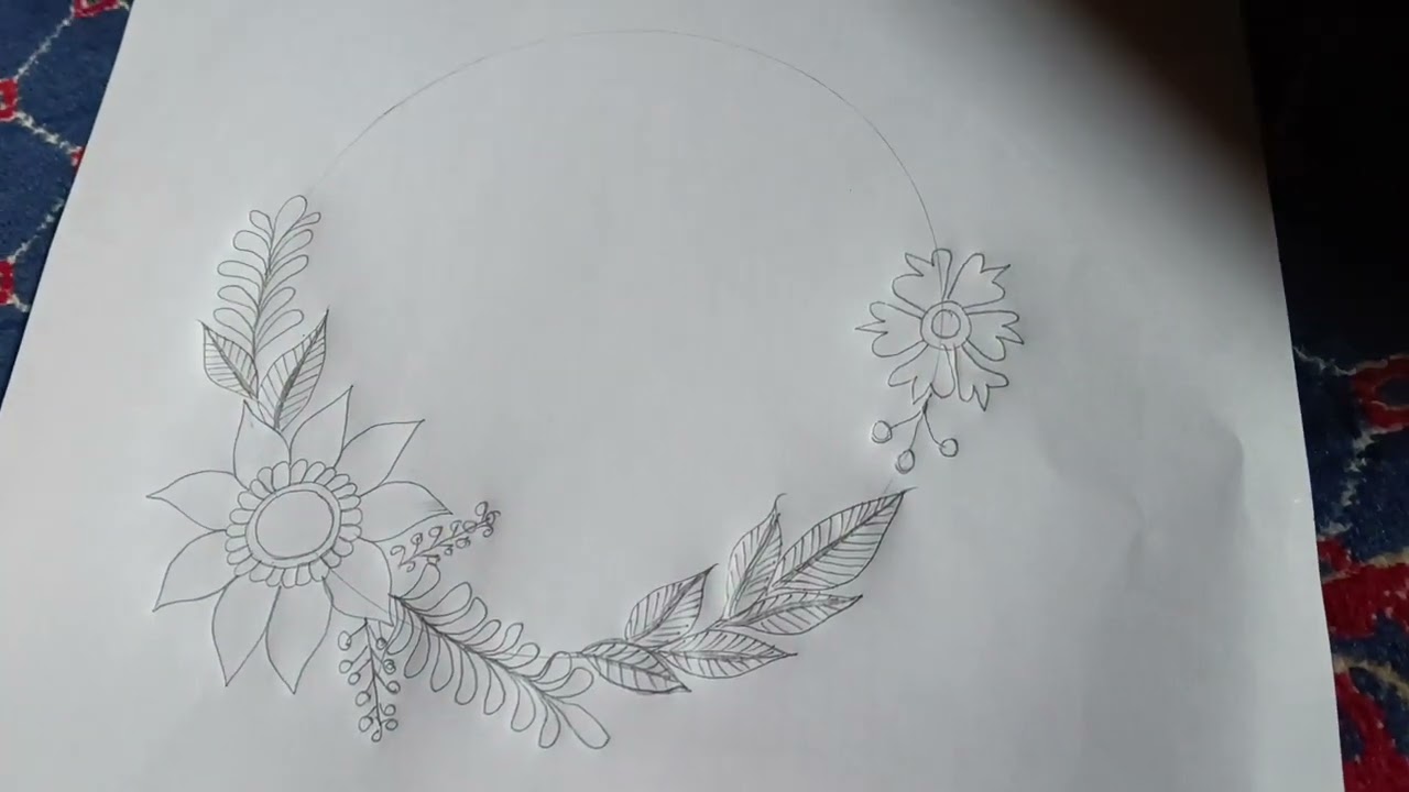 How to draw a floral designs drawing| subscribe my channel 🤗