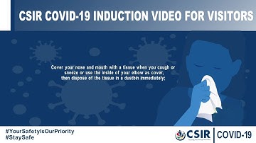 CSIR COVID-19 Induction Video for visitors