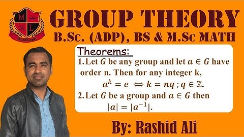 Group Theory, Lec_20, Order of an element and its inverse in a group. B.Sc.(ADP),B.S/M.Sc. Math