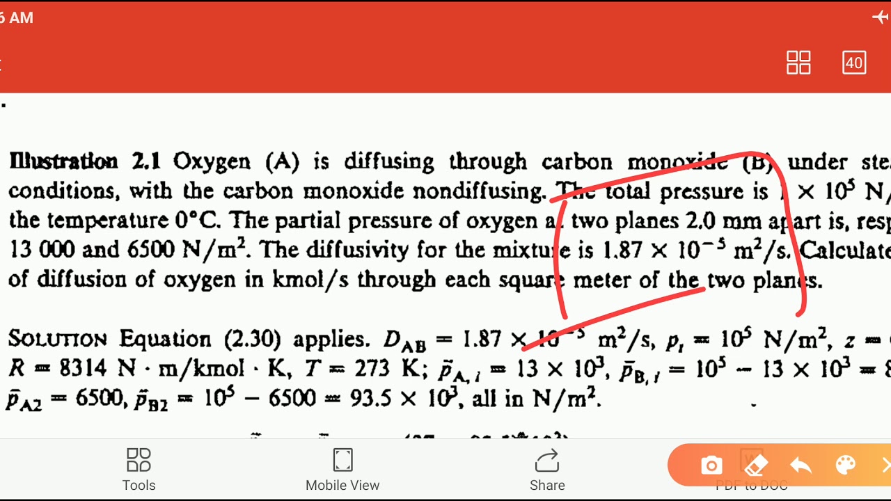 MT-1_ EXAMPLE" STEADY STATE A THROUGH NON DIFFUSION B "