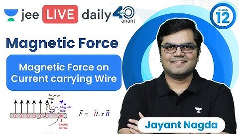 Magnetic Force L4 | Magnetic force on current carrying wire | #jee2024 #jee2025 #jayant_nagda