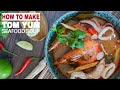 Ep14 Thai Tom Yum Soup with Seafood (Tom Yum Talay) | 3 Minute Cooking with The Burning Kitchen